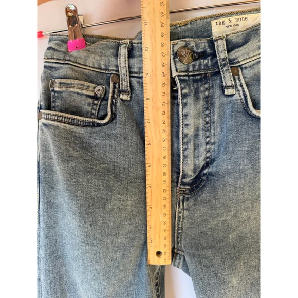 Rag & Bone Ankle Bootcut Jean, women Mid-rise Light Wash blue denim, size 26 NEW - Picture 11 of 11